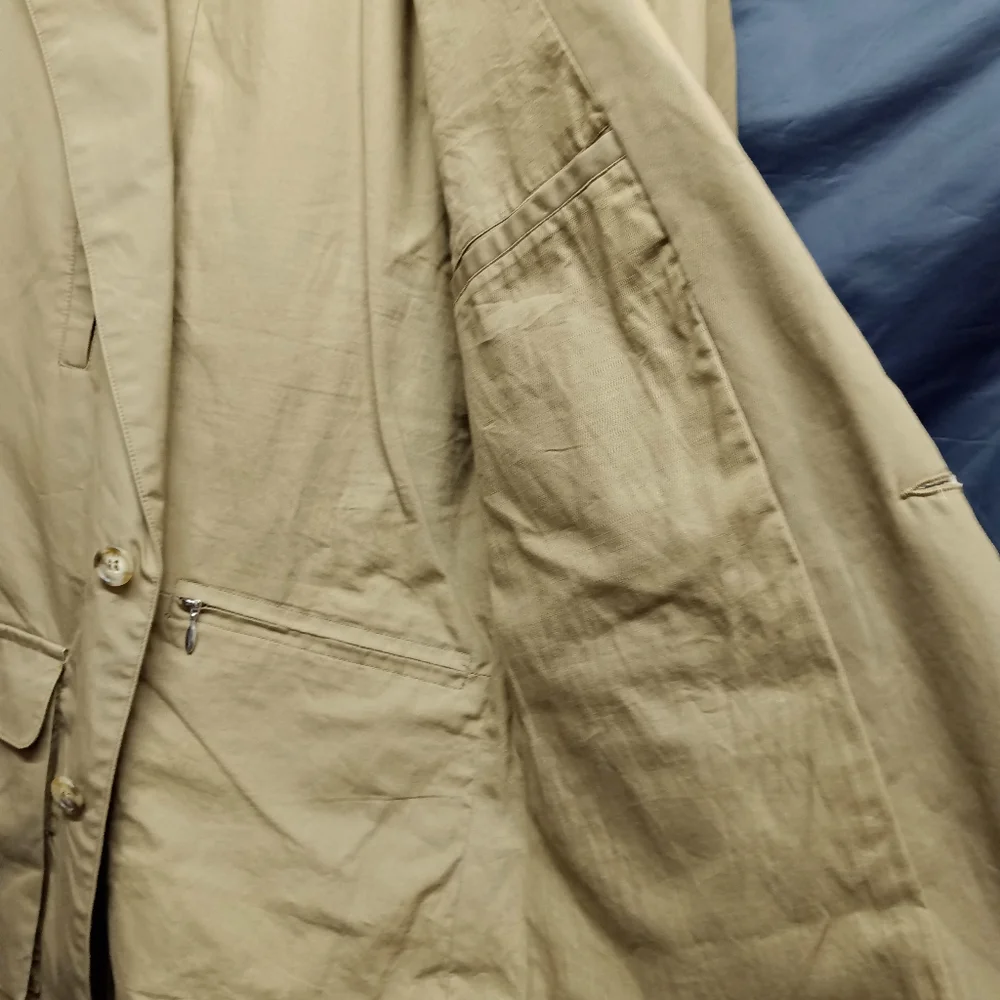Vintage Safari Banana Republic  British Khaki 80s Cotton Blazer